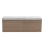 Banc de rangement pour chaussures, meuble à chaussures avec assise rembourrée et deux portes pour entrée