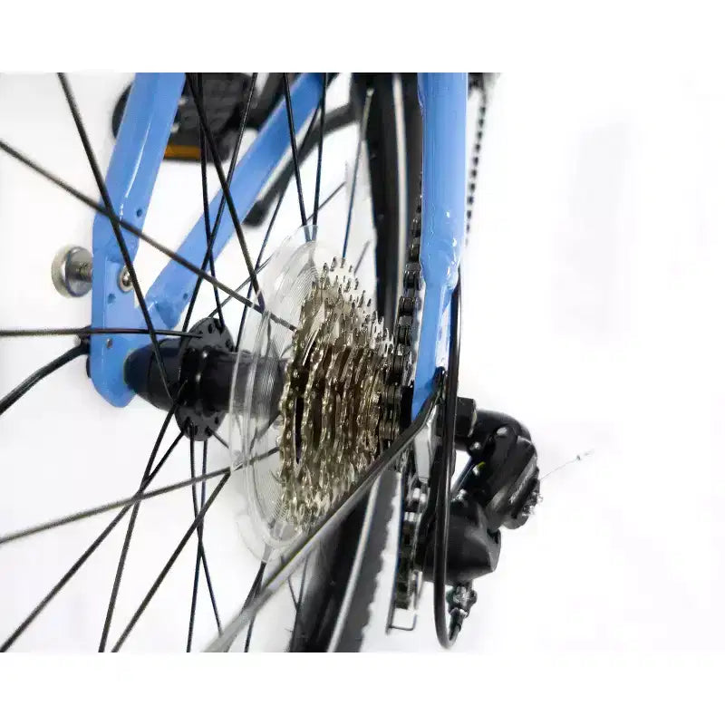 Vélo pliant ZiZZO Via 7 vitesses en aluminium 20 pouces - Bleu ciel