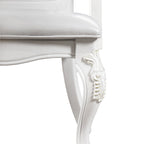 Chaises de salle à manger avec accoudoirs Eugene de Furniture of America, en bois massif traditionnel, avec garniture cloutée et pieds cabrioles (Lot de 2)