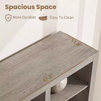 Bibliothèque haute de 72 po avec 4 tiroirs, étagère de rangement autoportante de style campagnard pour chambre à coucher, salon, bureau à domicile