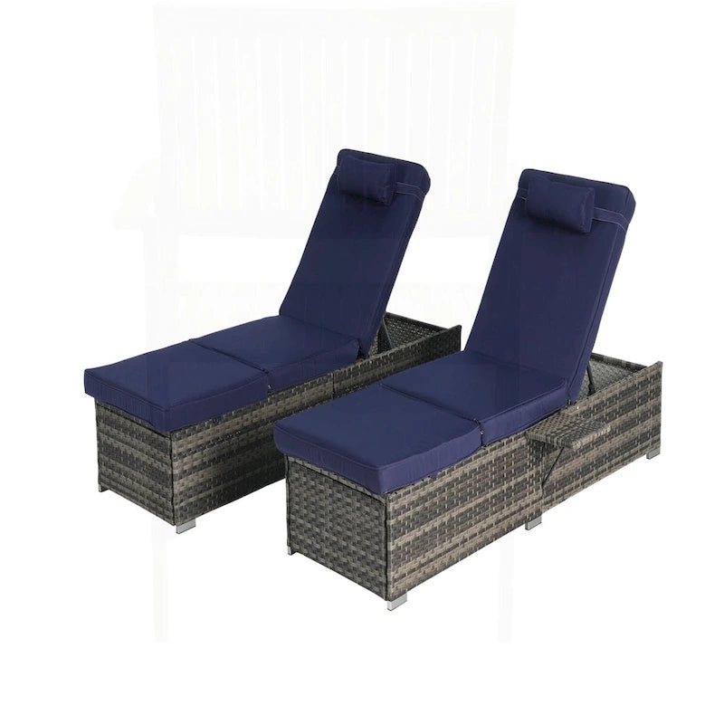 Excellent ensemble de chaises longues d'extérieur pour la relaxation et les loisirs