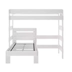 Lit superposé d'angle en bois massif Max & Lily Modern Farmhouse, lits superposés jumeaux pour enfants