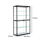 Vitrine rectangulaire contemporaine en verre noir