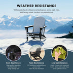 Chaise Adirondack pliante d'extérieur tout temps Polytrends Laguna résistante à la décoloration pour patio