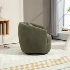 Fauteuil club pivotant rembourré avec rangement, chaise d'appoint moderne pour salon, chambre, bureau ou coin lecture
