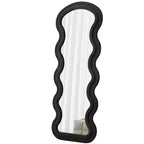 Miroir sur pied moderne, Miroir de courtoisie en flanelle avec cadre en bois