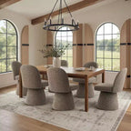 Lot de 6 chaises de salle à manger modernes sans accoudoirs, pivotantes à 360°, avec piétement tulipe, élégantes chaises d'appoint pour cuisine, salle à manger ou bureau - Panipeachy