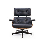 Fauteuil inclinable en cuir de style Mid-Century Modern