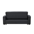Canapé moderne convertible 3 en 1 Roomfitters 75 pouces avec lit gigogne pratique, dossier inclinable, porte-gobelets, oreillers