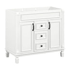 Meuble-lavabo moderne de 36 po avec vasque et armoire à miroir, 2 portes et 2 tiroirs