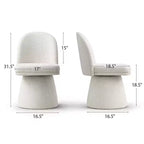Lot de 6 chaises de salle à manger modernes sans accoudoirs, pivotantes à 360°, avec piétement tulipe, élégantes chaises d'appoint pour cuisine, salle à manger ou bureau - Panipeachy