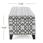 Banc de rangement rembourré moderne pour entrée de salon