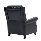 Lot de 2 fauteuils inclinables modernes à assise rembourrée en cuir PU/tissu