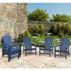 Chaise Adirondack empilable Vrakae de 6 pièces en PEHD résistant aux intempéries pour patio