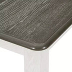 Ensemble de salle à manger extensible de style ferme pour 6 personnes, table rectangulaire et 6 chaises rembourrées