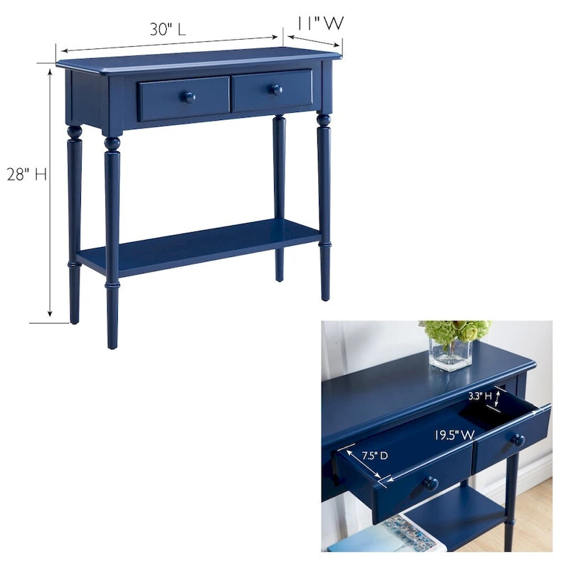 Leick Home Coastal, Console étroite de couloir à un tiroir