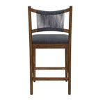 Tabourets de comptoir rembourrés modernes en bois d'hévéa Natalie Christopher Knight Home avec dossier en corde tressée (lot de 4)