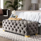 Banc ottoman en velours Gracewood Hollow Solanki