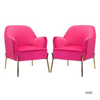 Fauteuil de salon confortable Odo en velours avec assise rembourrée, lot de 2 | Karat Home