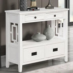 Console avec 4 tiroirs et une étagère de rangement