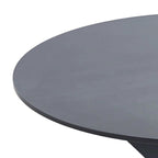 Table de salle à manger ronde minimaliste moderne avec plateau en MDF et pieds en métal