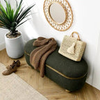 Banc de rangement ottoman, banc de lit ottoman rembourré avec rangement et assise, grand banc de rangement pour couvertures