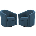 Lot de 2 fauteuils pivotants modernes avec accoudoirs pour salon