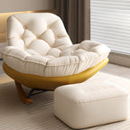 Fauteuil à bascule scandinave rembourré avec ottoman en option