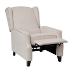 Fauteuil inclinable avec pochette arrière et garniture de clous décoratifs