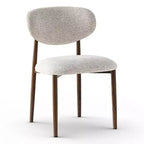 Lot de 4 chaises de salle à manger modernes rembourrées avec dossier incurvé, chaises d'appoint sans accoudoirs à cadre en fer pour salle à manger, cuisine-Panipeachy