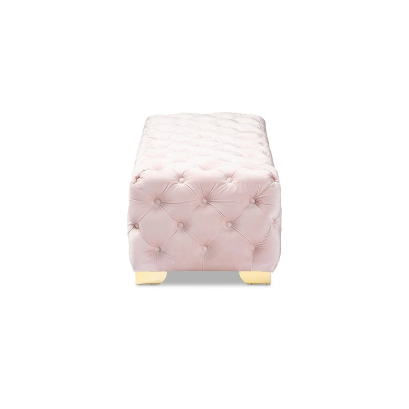 Banc ottoman en velours Gracewood Hollow Solanki