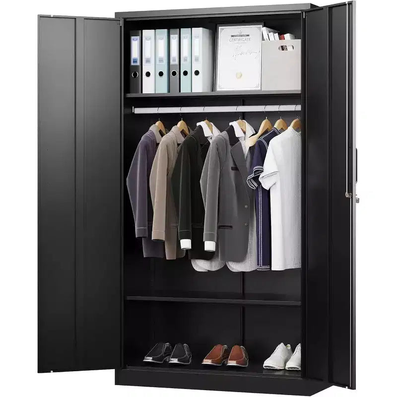BALHAM TRADE - Armoires métalliques robustes avec serrure, rangement sécurisé pour la maison, la salle de sport, l'école, le bureau