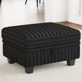 Belffin Pouf en Velours Côtelé avec Rangement, Pouf pour Canapé Modulaire Sectionnel