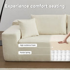 Canapé méridienne moderne rembourré avec coussins pour salon