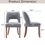 Lot de 4 chaises de salle à manger rembourrées en tissu