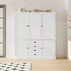 Garde-manger de cuisine autoportant Whisen 73 avec tiroirs et étagères réglables pour le rangement et l'organisation dans la salle à manger ou la cuisine