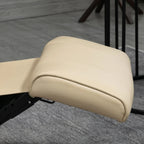 Fauteuil inclinable HomCom en similicuir avec base pivotante manuelle réglable et repose-pieds confortable et relaxant