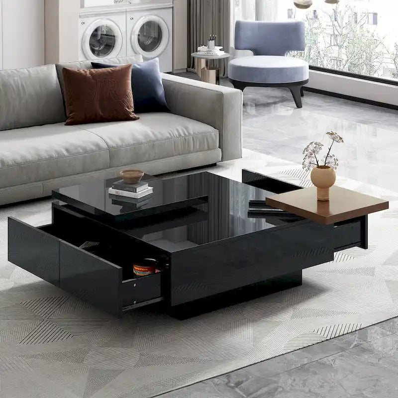 Table basse carrée moderne en bois