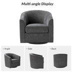 Lot de 2 fauteuils crapauds modernes rembourrés Cuenca avec base pivotante