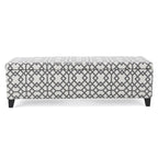 Banc de rangement rembourré moderne pour entrée de salon