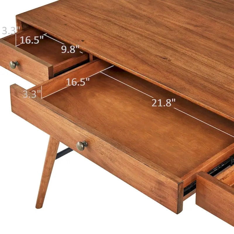 Bureau Aksel en bois à 3 tiroirs par iNSPIRE Q Modern