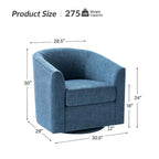 Lot de 2 fauteuils crapauds modernes rembourrés Cuenca avec base pivotante