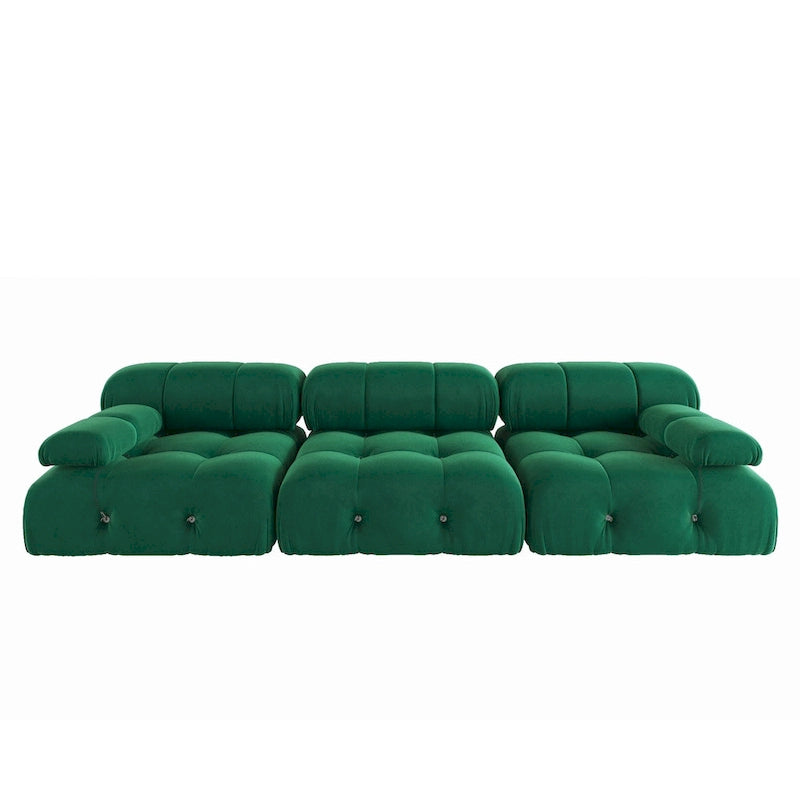 Canapé modulable réversible 3 places en velours