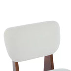 Lot de 2 chaises longues modernes beiges avec revêtement en polyester, piètement robuste en bois, pour différentes pièces