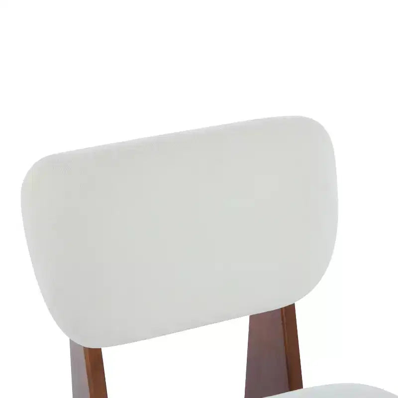 Lot de 2 chaises longues modernes beiges avec revêtement en polyester, piètement robuste en bois, pour différentes pièces