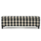 Banc de rangement rembourré moderne pour entrée de salon