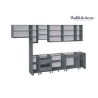 Cuisine Collection Intemporelle Gris et Blanc Brillant Taille du Meuble Bas 13 pieds de large - 157x24