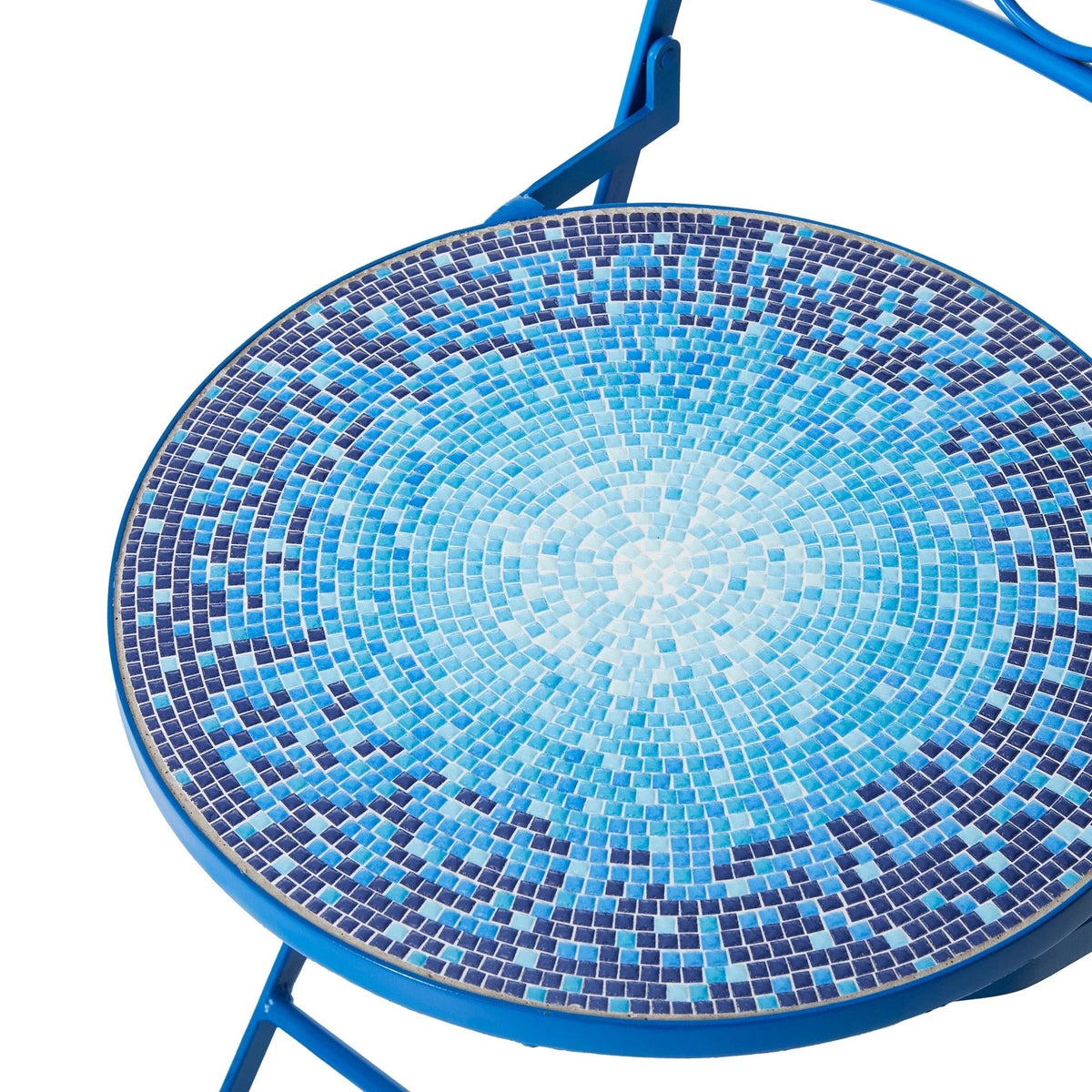 Ensemble bistrot pliant en métal Glitzhome pour extérieur, 3 pièces, table et chaises de patio