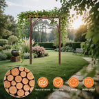 Treillis de jardin arqué en bois robuste 85 - Pergola extérieure pour plantes grimpantes, mariages/terrasse/pelouse/cour, montage facile