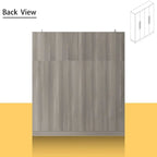 Armoire de rangement moderne sur pied en bois massif avec étagères